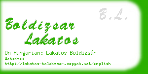 boldizsar lakatos business card