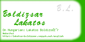 boldizsar lakatos business card